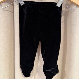 Ralph Lauren Black Velvet Girls Leggings 6M
